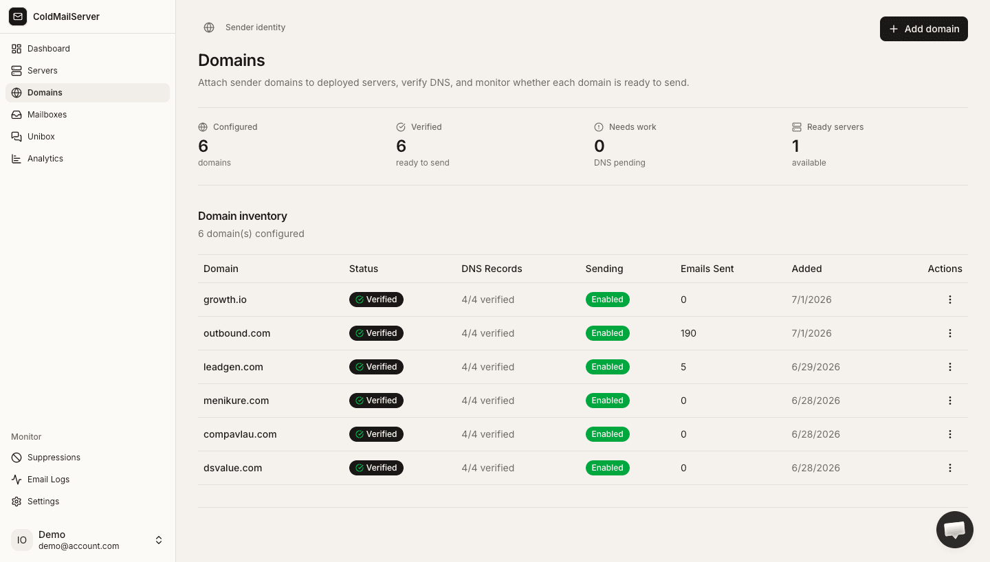 Add domain flow